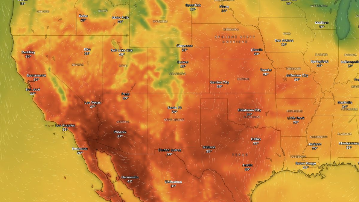Teploty v USA trhají rekordy